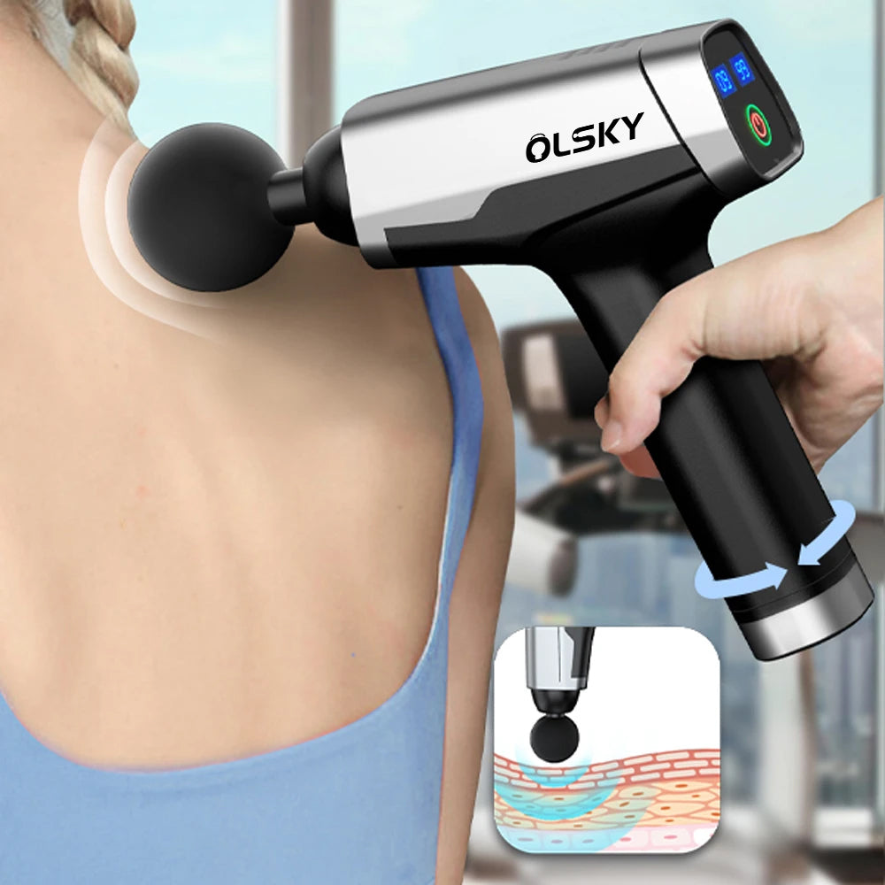 Olsky Deep Tissue Handheld Electric Body Back Massage Gun For Athletes Iolsky 0643